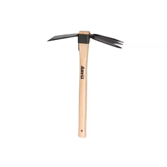 14.4in Wood Handle Garden Hoe | Wood Handle Digging Hoe Cultivator | Handheld Garden Hoe and Cultivator | 14.4in Garden Digging Tool | Wood Handle Soil Cultivator Tool | Compact Garden Hoe Cultivator | 2-in-1 Digging Hoe Garden Tool | Handheld Soil Digging Cultivator | Wood Handle Weeding Hoe Tool