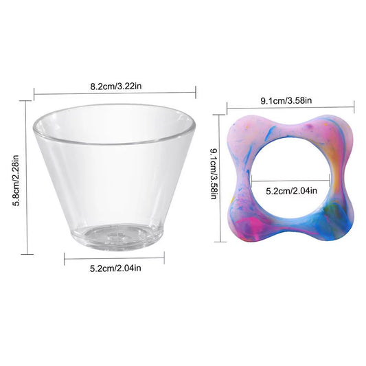 Rainbow Resin Pour Over Coffee Maker | Portable Pour Over Coffee Brewer | Rainbow Coffee Dripper Brewer | Resin Manual Coffee Maker | Portable Coffee Dripper Set | Glass Pour Over Coffee Maker | Rainbow Coffee Filter Brewer